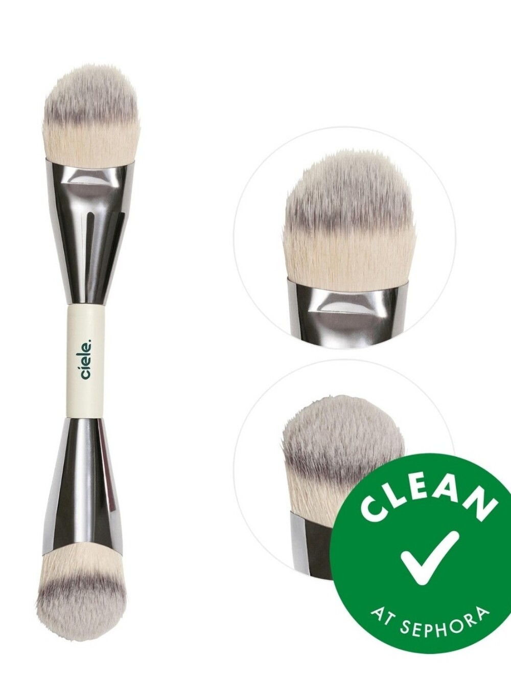 Ciele Double-Ended Foundation & Blending Brush For Cream And Powder Blushes